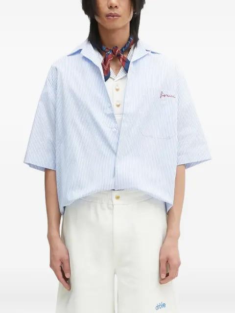 striped embroidered shirt by FIORUCCI