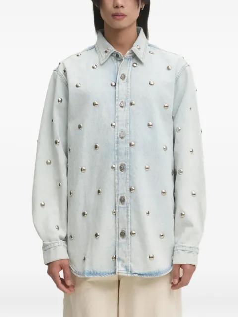 studded denim shirt by FIORUCCI