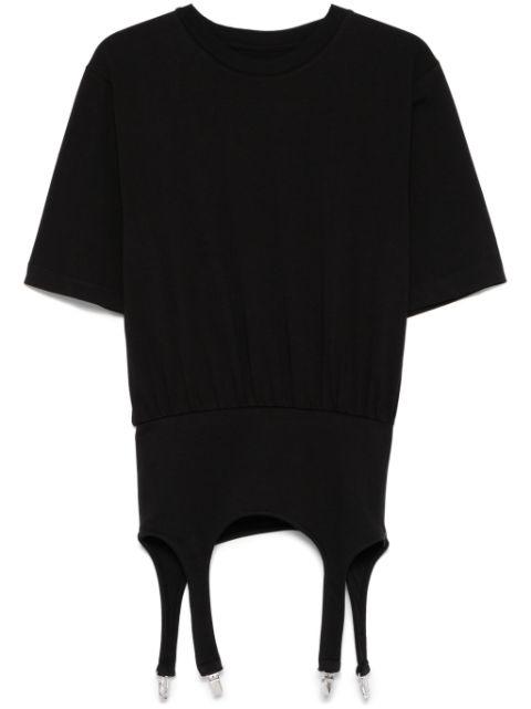 suspenders-detailed T-shirt by FIORUCCI