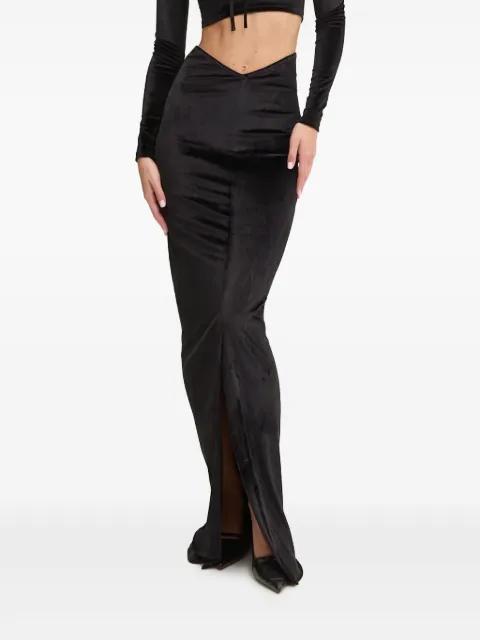 velvet maxi skirt by FIORUCCI