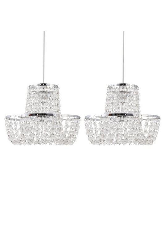 Set of 2 Jewelled Easy Fit Light Shades by FIRST CHOICE LIGHTING