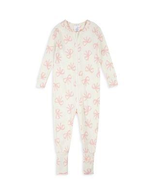 Girls' Bows Print Convertible Sleeper Jumpsuit - Baby by FIRSTS BY PETIT LEM