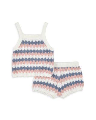 Girls' Faux Crochet Knit Top & Shorts Set - Baby by FIRSTS BY PETIT LEM