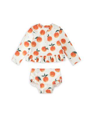 Girls' Peaches Print Rash Guard Two Piece Swimsuit - Baby by FIRSTS BY PETIT LEM