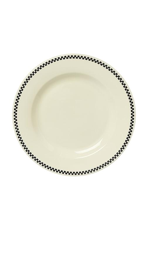Fish's Eddy Checkerboard Main Plate in Cream by FISH'S EDDY