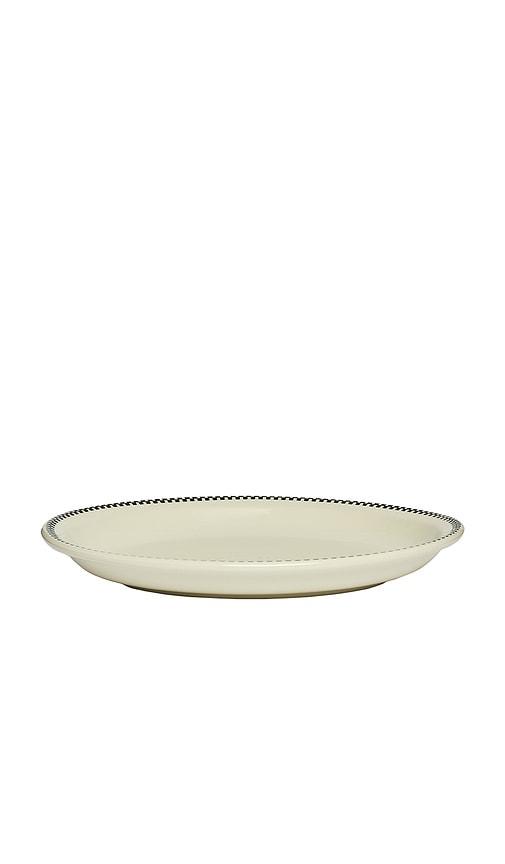 Fish's Eddy Checkerboard Medium Platter in Cream by FISH'S EDDY