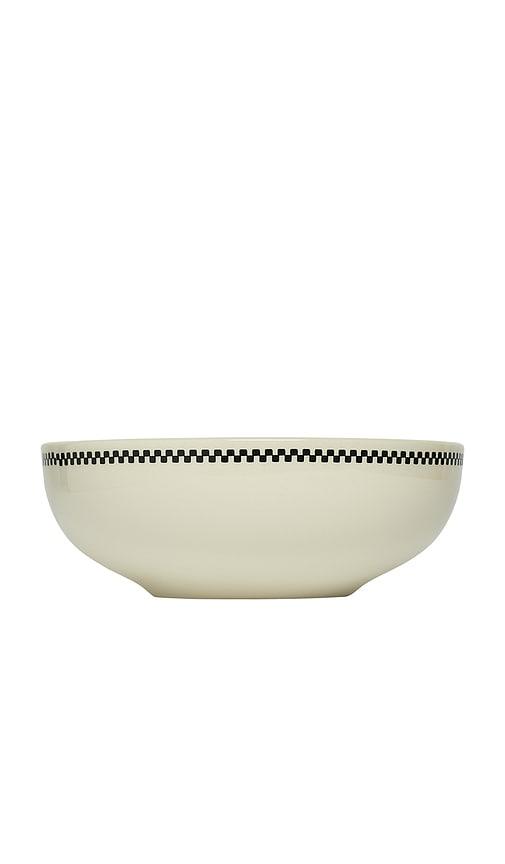 Fish's Eddy Checkerboard Pasta Bowl in Cream by FISH'S EDDY