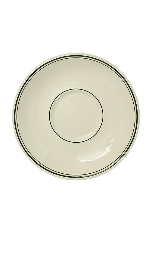 Fish's Eddy Greenband Saucer in Cream by FISH'S EDDY