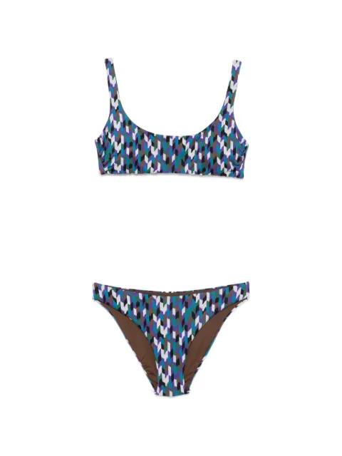geometric-print bikini by FISICO