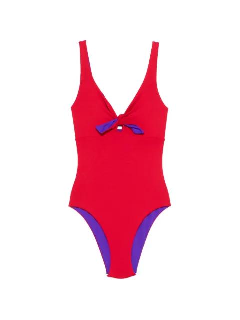 knot-detail swimsuit by FISICO