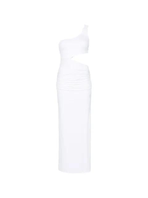 one-shoulder maxi dress by FISICO