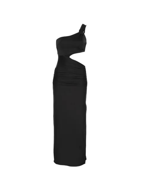 one-shoulder maxi dress by FISICO