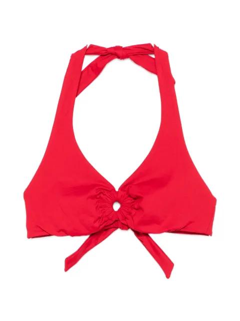 ring-detail bikini top by FISICO