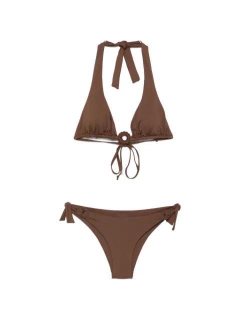ring-detail halterneck bikini by FISICO