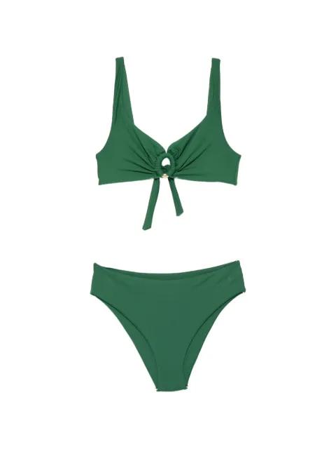 ring-detail knoted bikini by FISICO