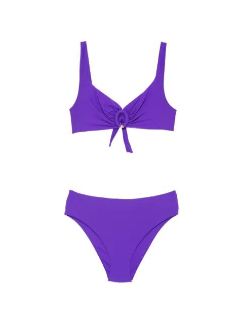 ring-detail knotted bikini by FISICO