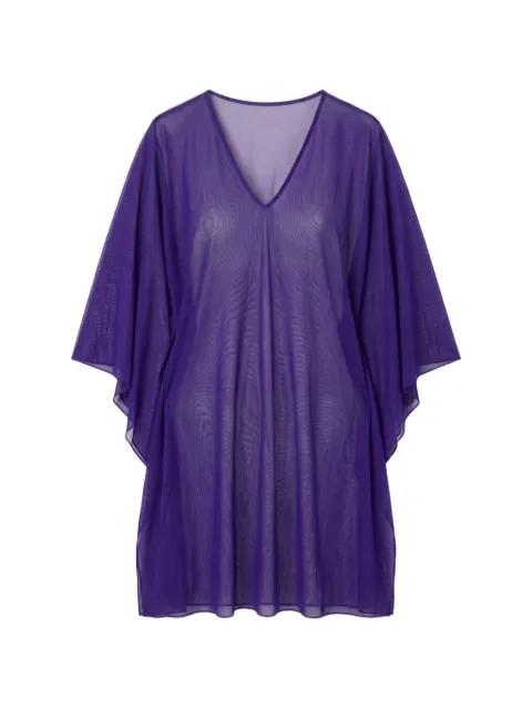 sheer v-neck beach dress by FISICO