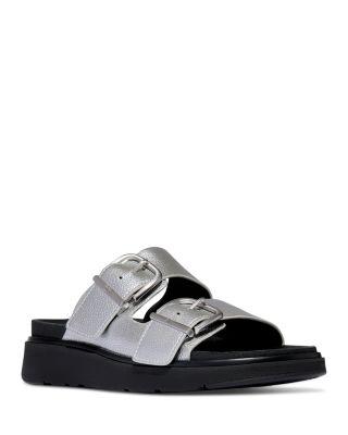 Women's GEN-FF Two Bar Leather Slide Sandals by FITFLOP