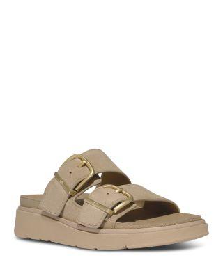Women's GEN-FF Two Bar Suede Slide Sandals by FITFLOP