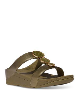 Women's Halo Embellished Wedge Slide Sandals by FITFLOP