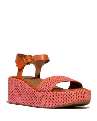 Women's Woven Wedge Ankle Strap PlatFForms Sandals by FITFLOP Women's Woven Wedge Ankle Strap PlatFForms Sandals by FITFLOP