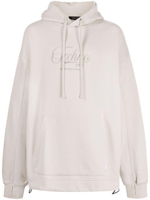 Terry embroidered cotton hoodie by FIVE CM