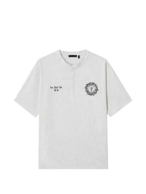 button graphic T-shirt by FIVE CM