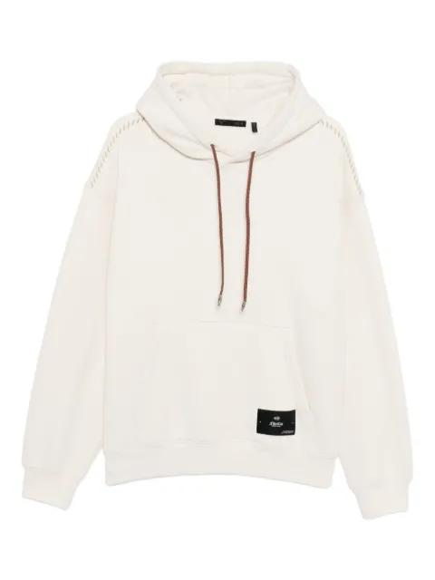 contrast-stitch hoodie by FIVE CM