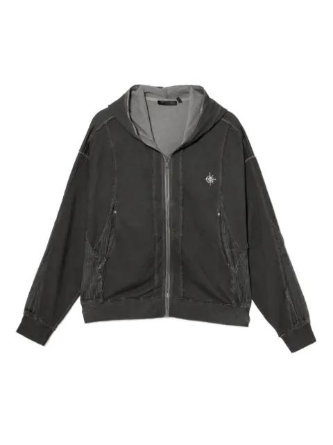 corduroy-patch hoodie by FIVE CM