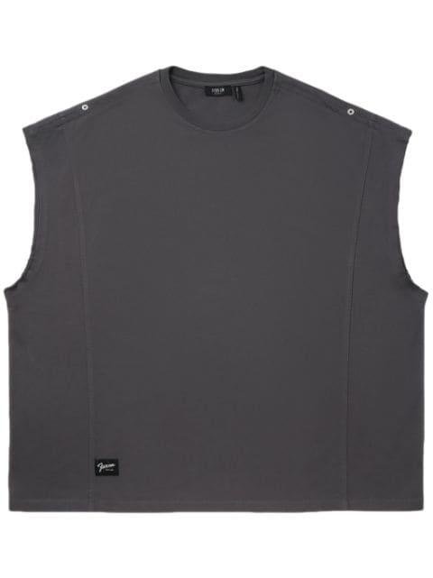drop-shoulder cotton vest by FIVE CM