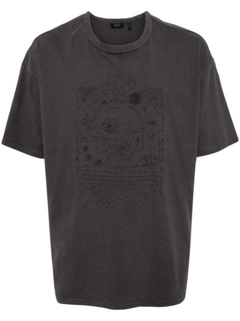 embroidered-design cotton T-shirt by FIVE CM