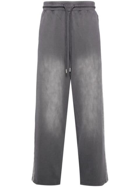 faded-effect cotton track pants by FIVE CM