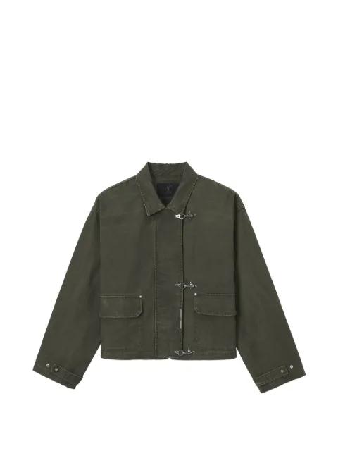 flap-pocket toggle jacket by FIVE CM