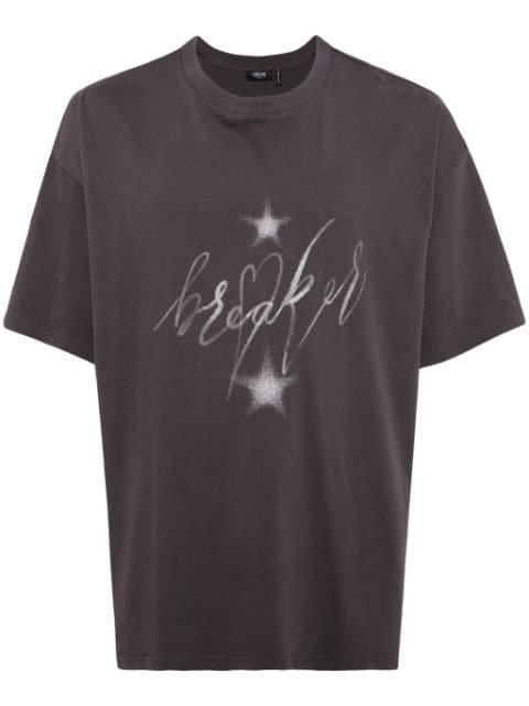 glitter-star cotton T-shirt by FIVE CM