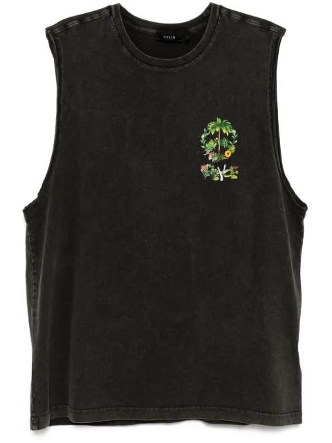 graphic-print vest by FIVE CM