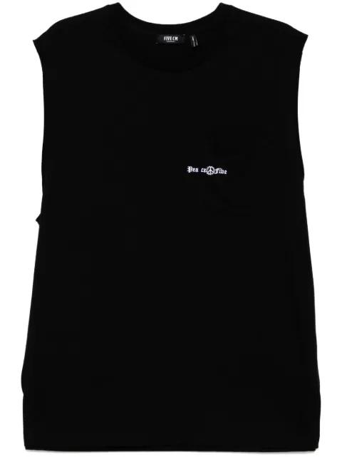 logo-embroidered vest by FIVE CM