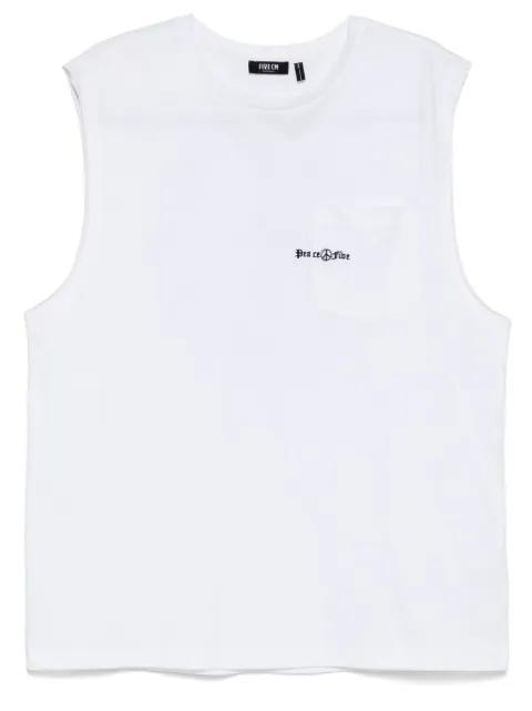 logo-embroidered vest by FIVE CM