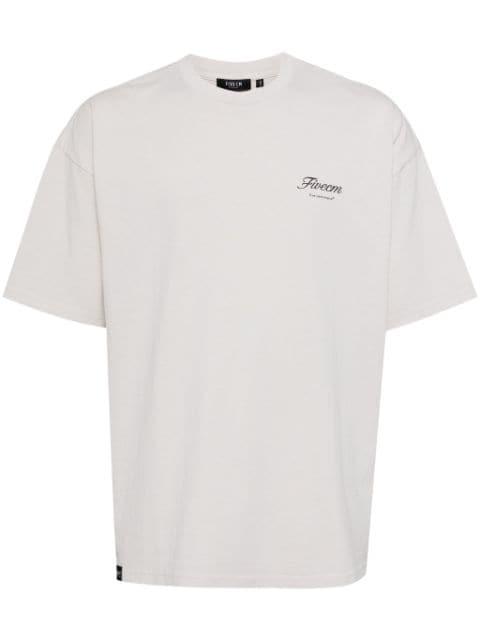 logo-print cotton T-shirt by FIVE CM