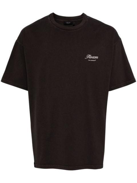 logo-print cotton T-shirt by FIVE CM