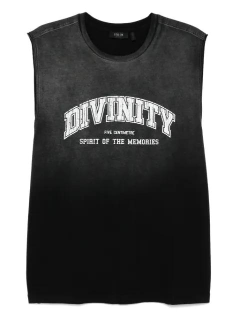 logo-print vest by FIVE CM