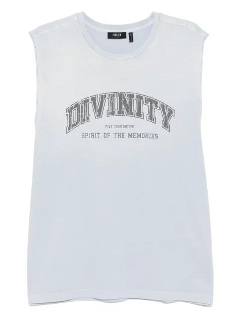 logo-print vest by FIVE CM