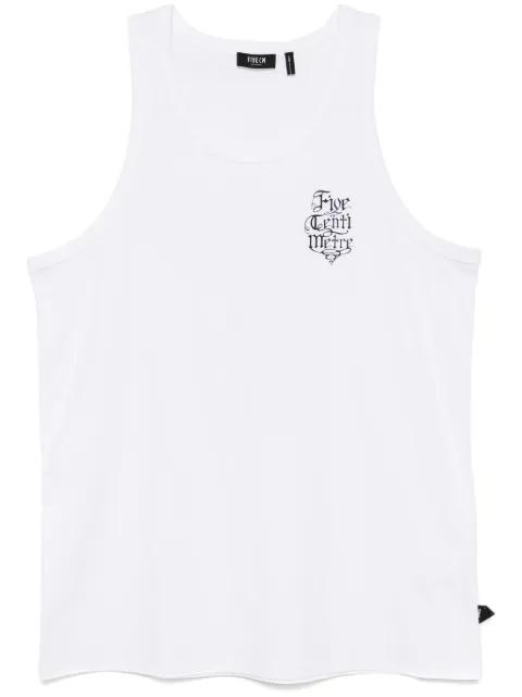 logo-print vest by FIVE CM