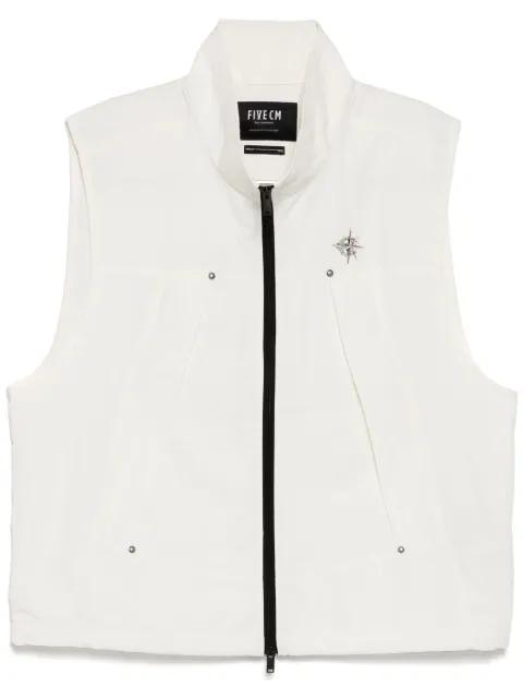 logo-studs gilet by FIVE CM