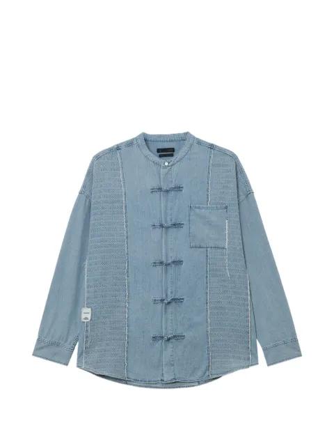 mandarin-collar pocket shirt by FIVE CM