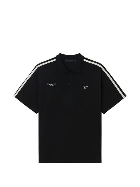 stripe-detail polo shirt by FIVE CM