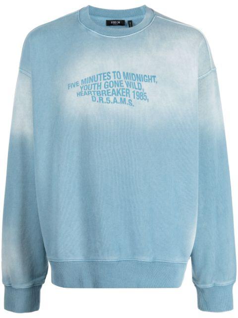 sun-fade crew-neck sweatshirt by FIVE CM