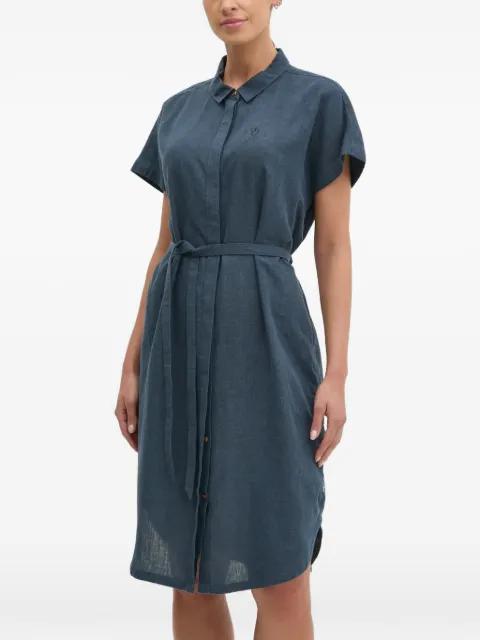short-sleeve belted midi dress by FJALLRAVEN