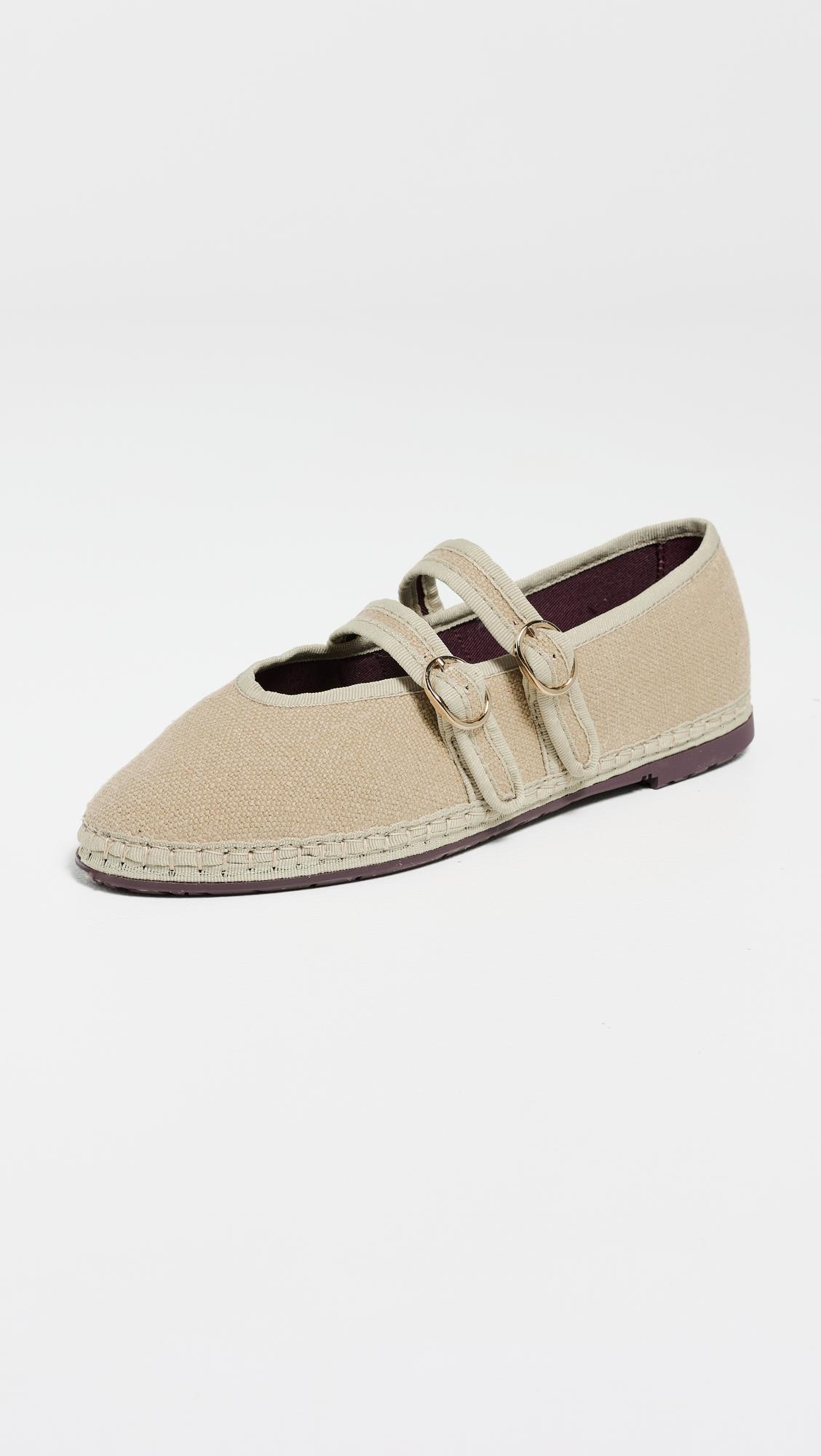 Claire Linen Flats by FLABELUS