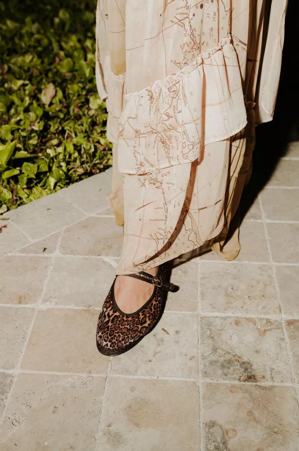 Flabelus Leopard Mary Jane Flat by FLABELUS