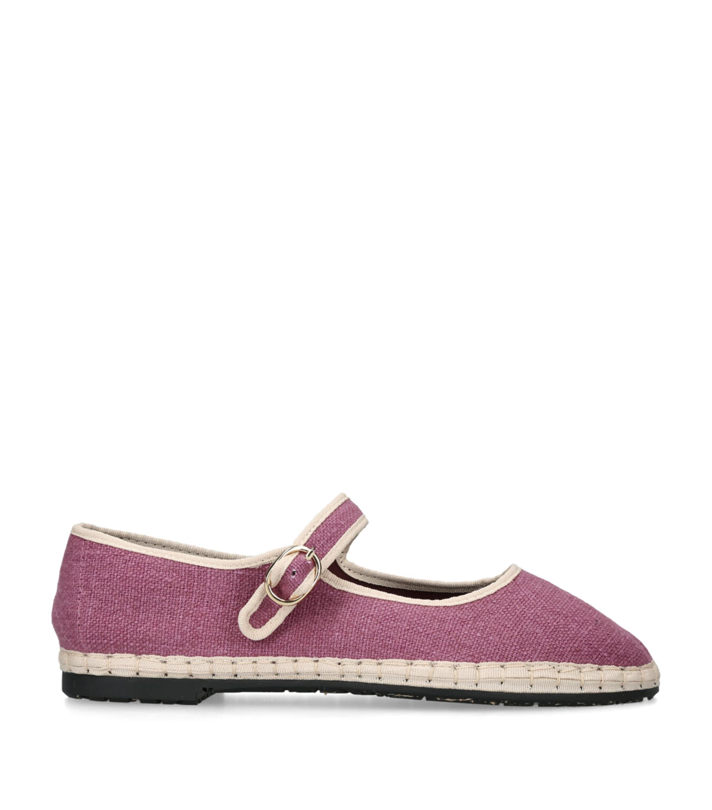 Flabelus Linen Ariadne Mary Janes by FLABELUS